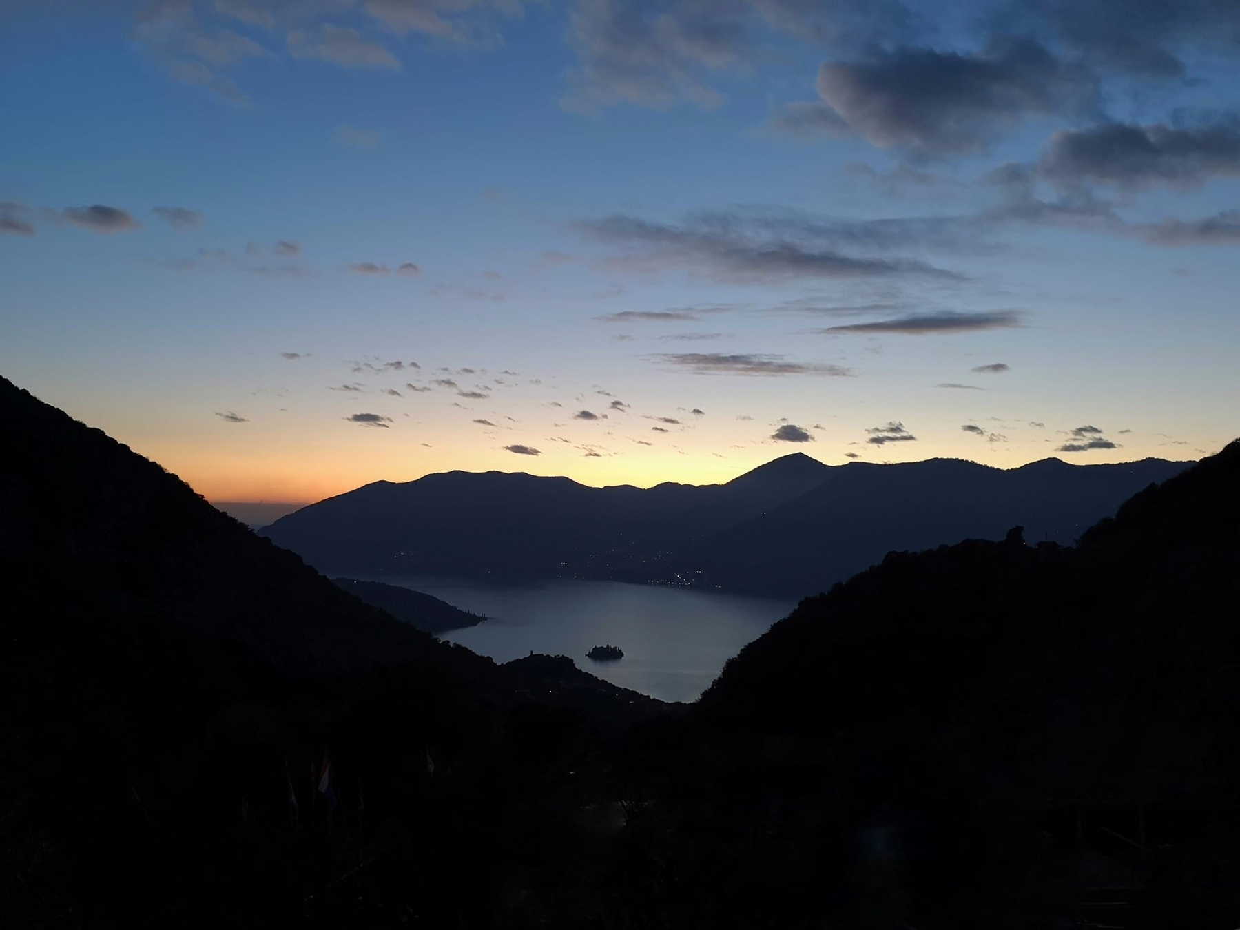 Tramonto sul Lago d'Iseo dalla Valle dell'Opol